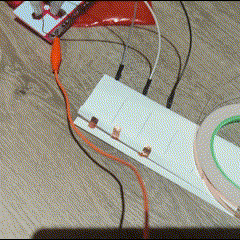 The first one I made was a very simple piano-inspired keyboard, especially since I used a sketch file that creates those melodic or music-like tones.